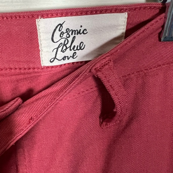 Cosmic Blue Love from Stitch Fix Cropped Jeans in Deep Red, size 14 - Picture 3 of 5